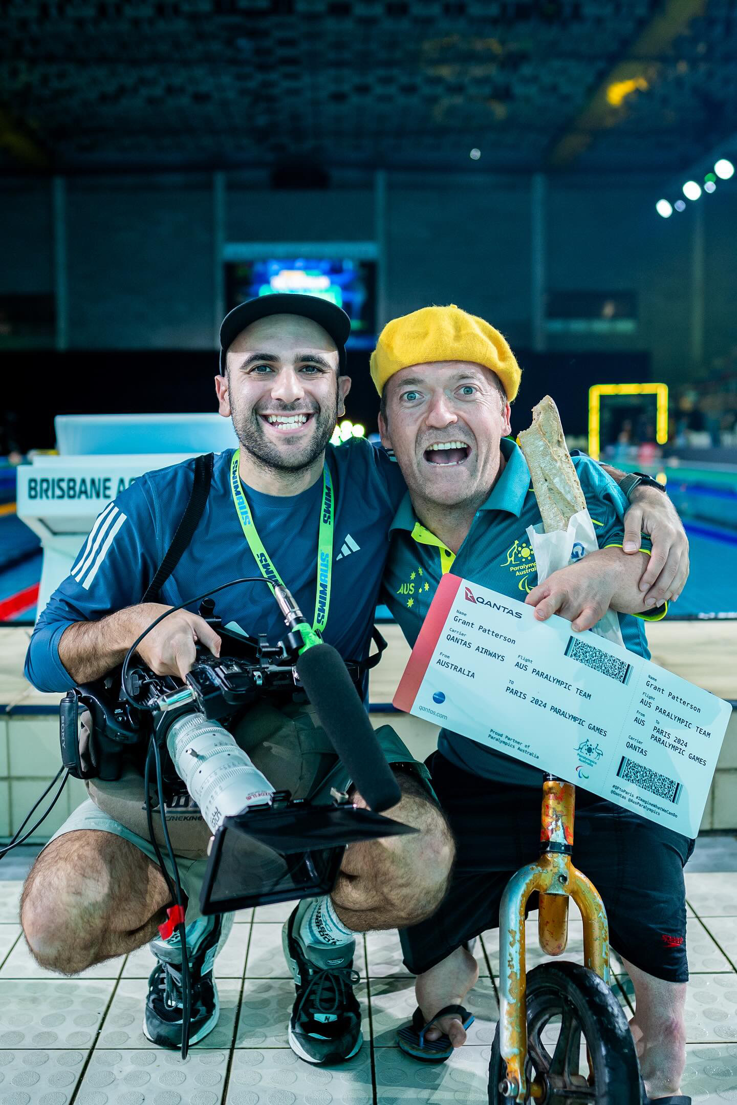 Nicholas Arganese with a Paralympian